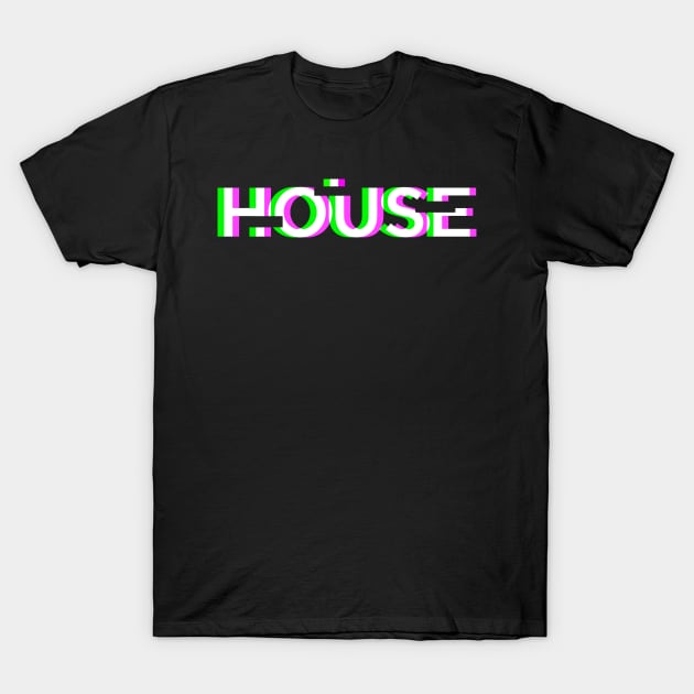 Retro Glitch House Music | EDM Rave T-Shirt by MeatMan